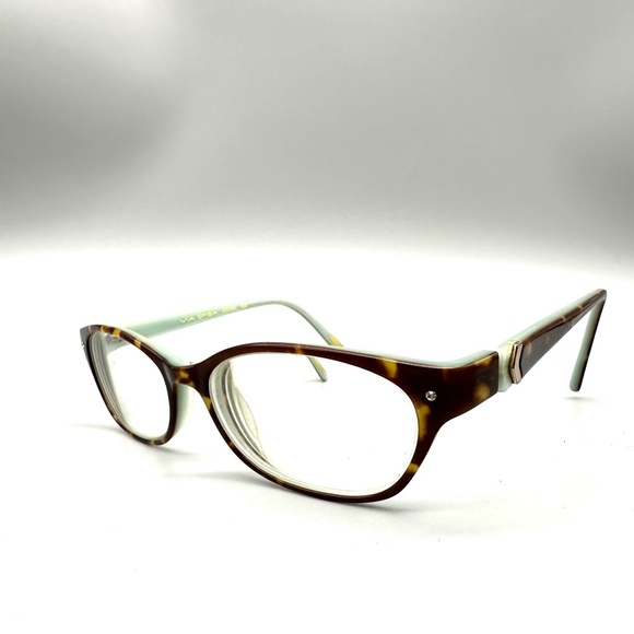 VIA SPIGA EYEGLASSES Rosaria 350-S 550 55-16-135 TORTOISE BLUE FULL RIM 3922 - Picture 1 of 6